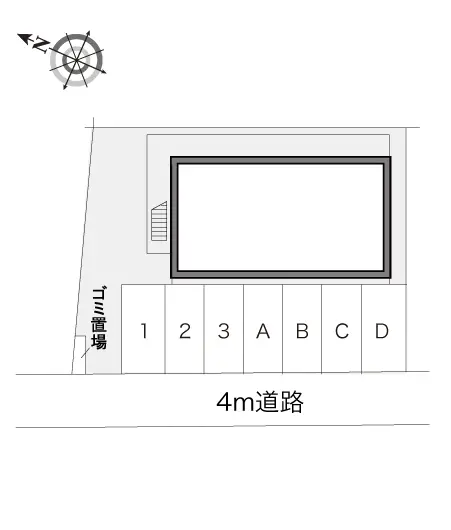 ★手数料０円★小平市小川町　月極駐車場（LP）